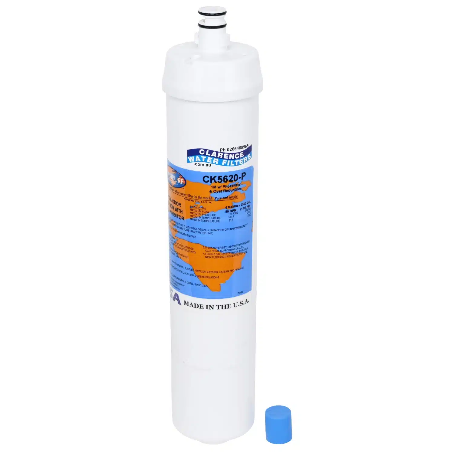 Omnipure CK5620-P 1 Micron Carbon Block Water Filter with Scale reduction suits AP8000 systems