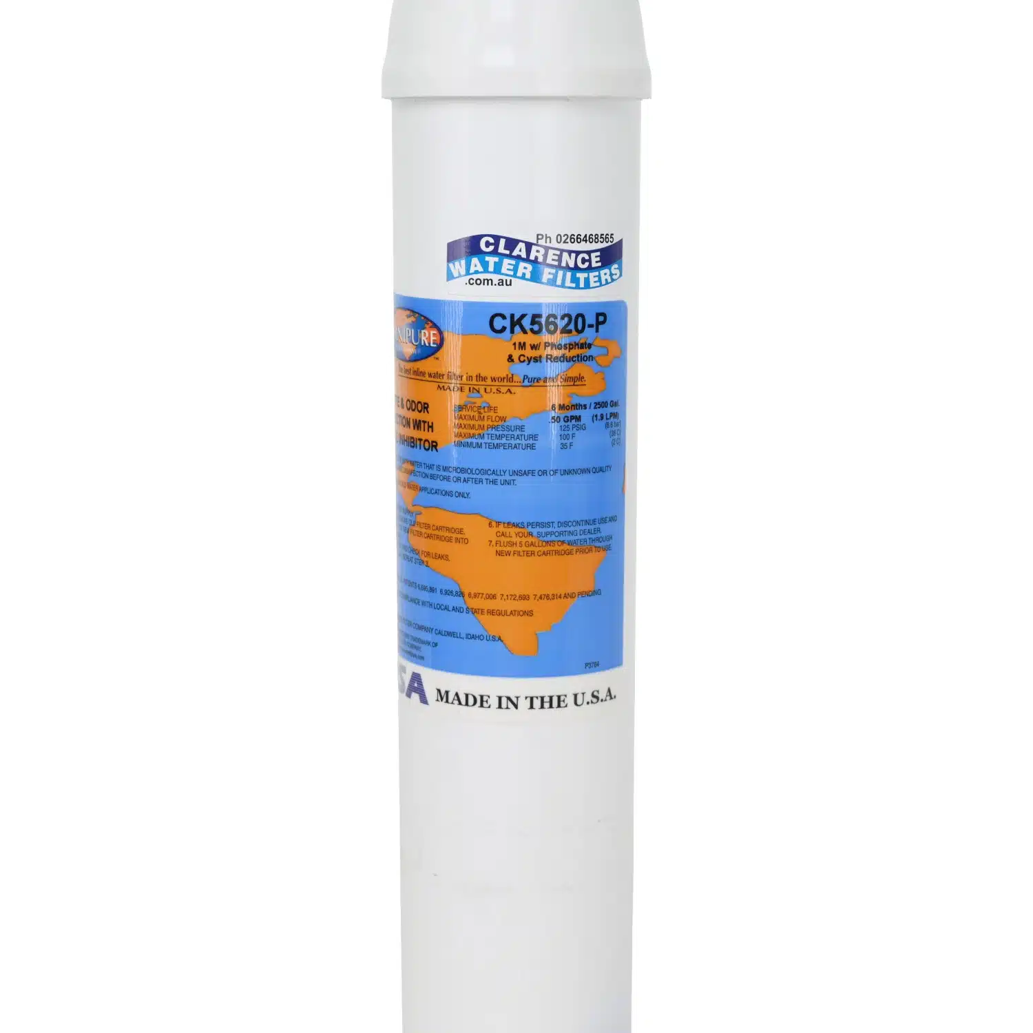 Omnipure CK5620-P 1 Micron Carbon Block Water Filter with Scale reduction suits AP8000 systems