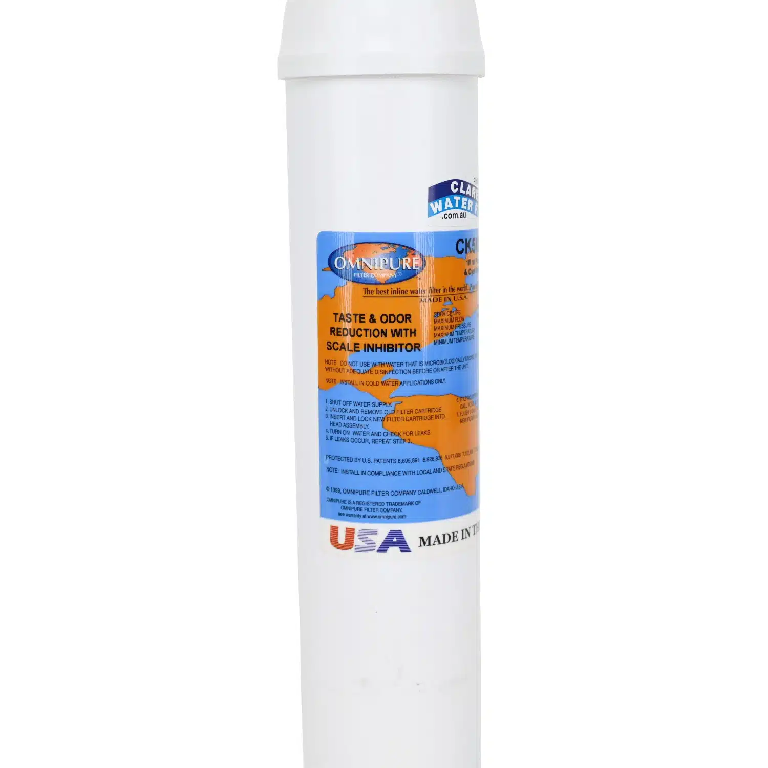 Omnipure CK5620-P 1 Micron Carbon Block Water Filter with Scale reduction suits AP8000 systems