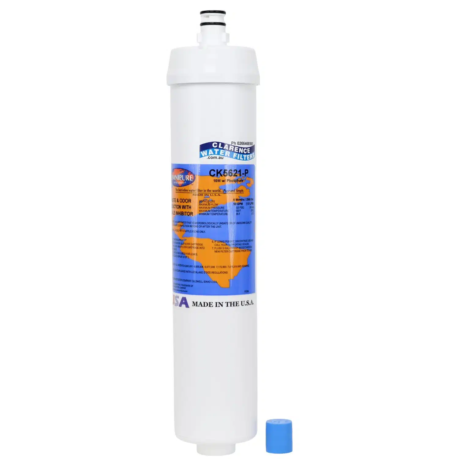 Omnipure CK5621-P Carbon Filter with Scale Inhibitor CFS8720-S Substitute Rated at 10 microns
