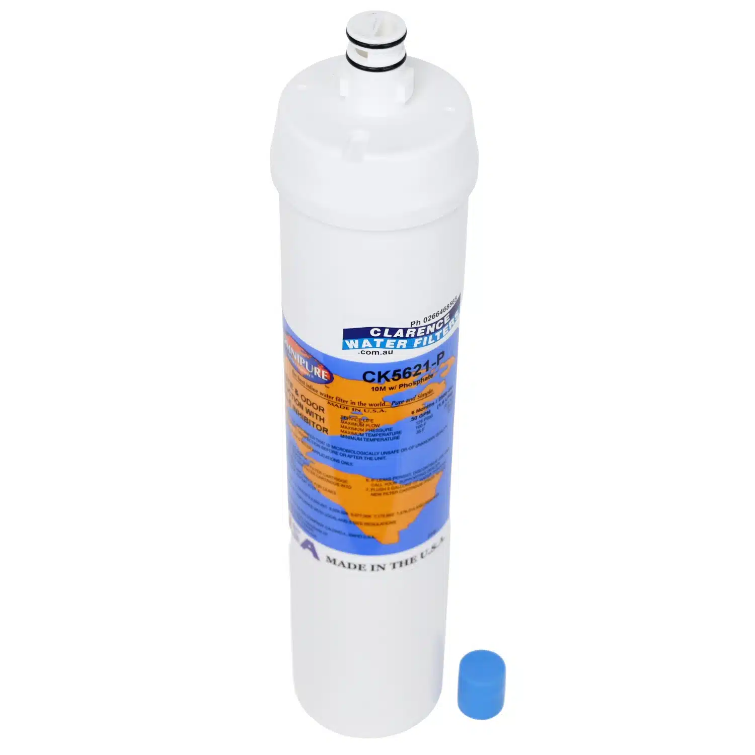 Omnipure CK5621-P Carbon Filter with Scale Inhibitor CFS8720-S Substitute Rated at 10 microns