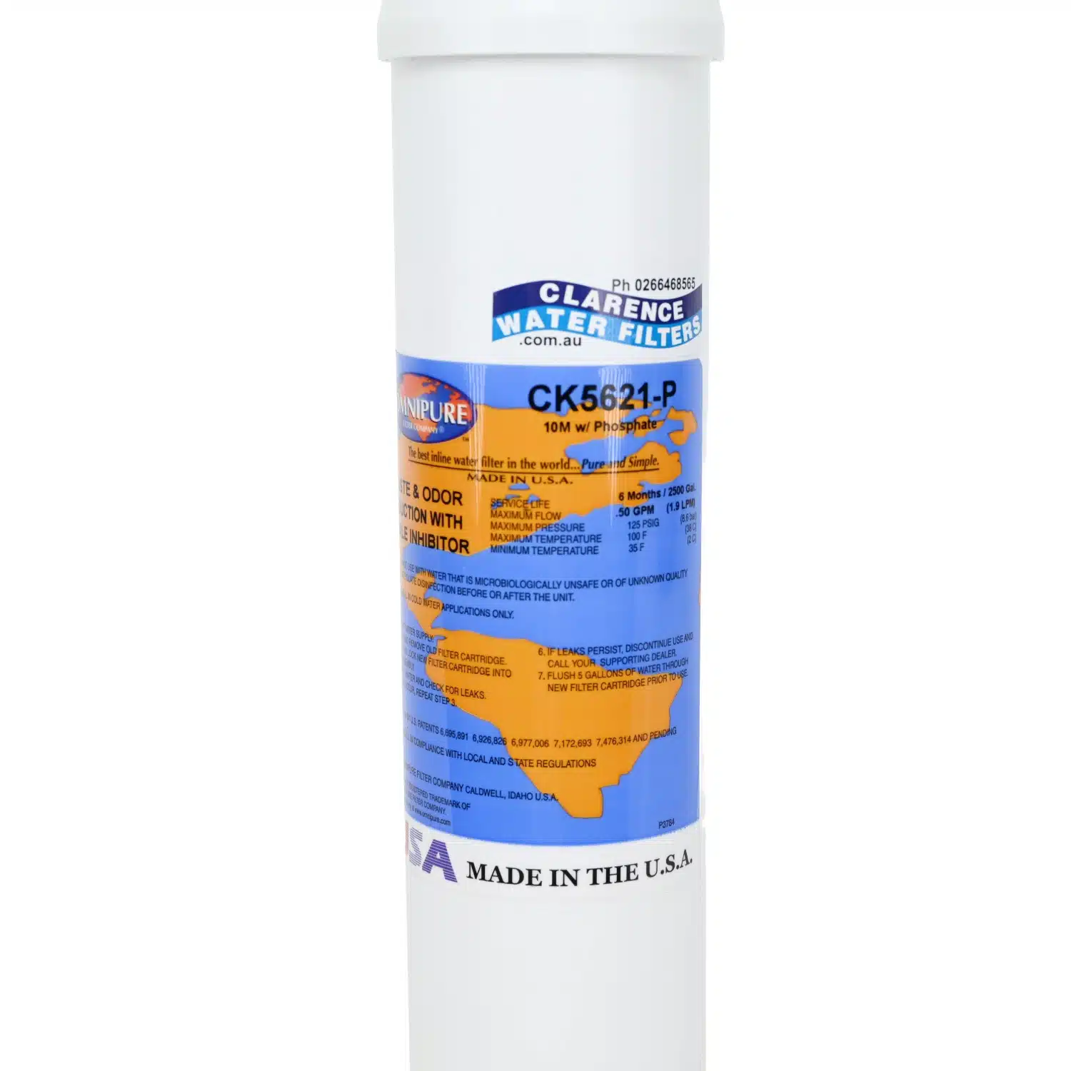 Omnipure CK5621-P Carbon Filter with Scale Inhibitor CFS8720-S Substitute Rated at 10 microns
