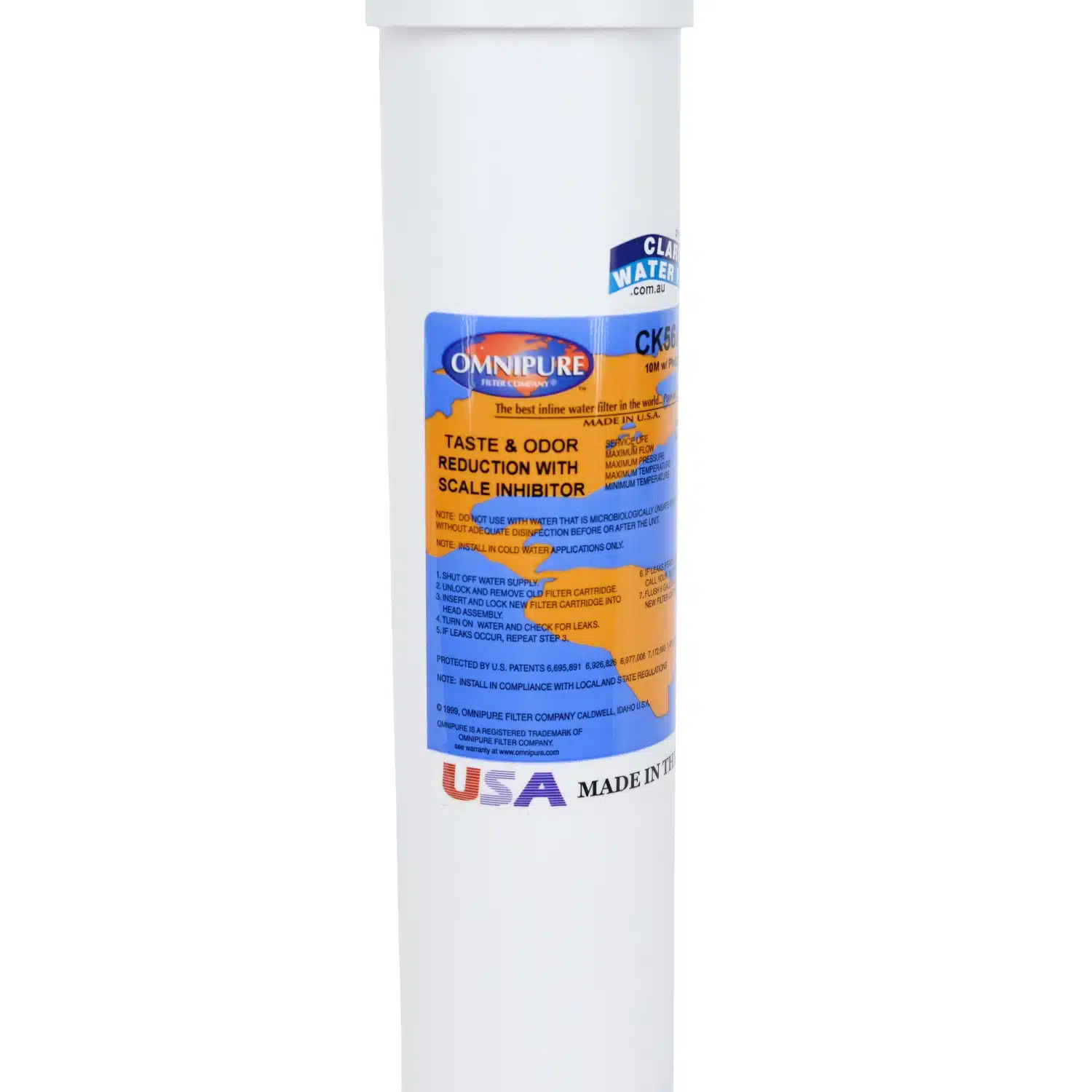 Omnipure CK5621-P Carbon Filter with Scale Inhibitor CFS8720-S Substitute Rated at 10 microns