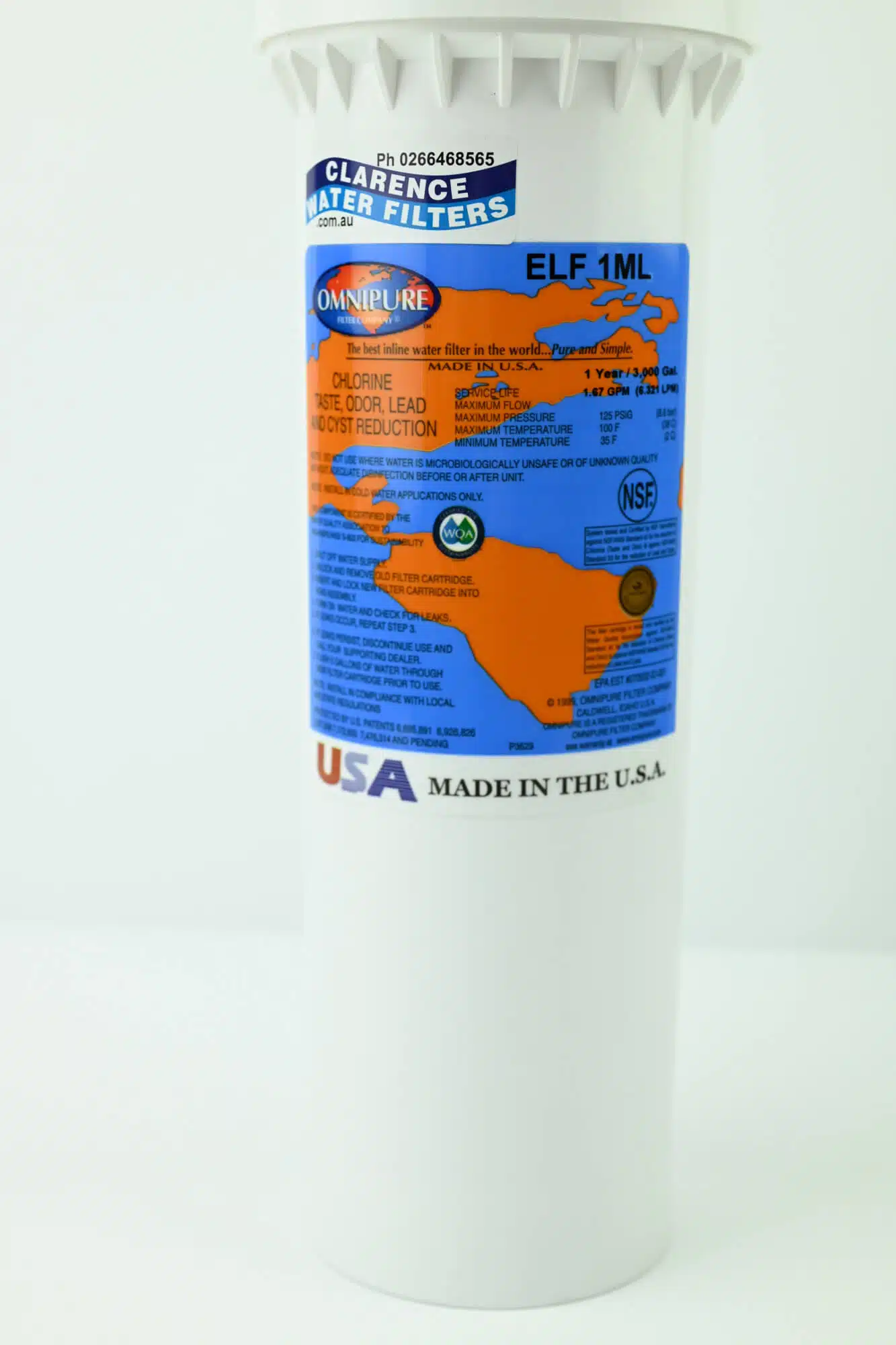 Omnipure ELF 1ML 1 Micron Lead Reduction Carbon Water Filter