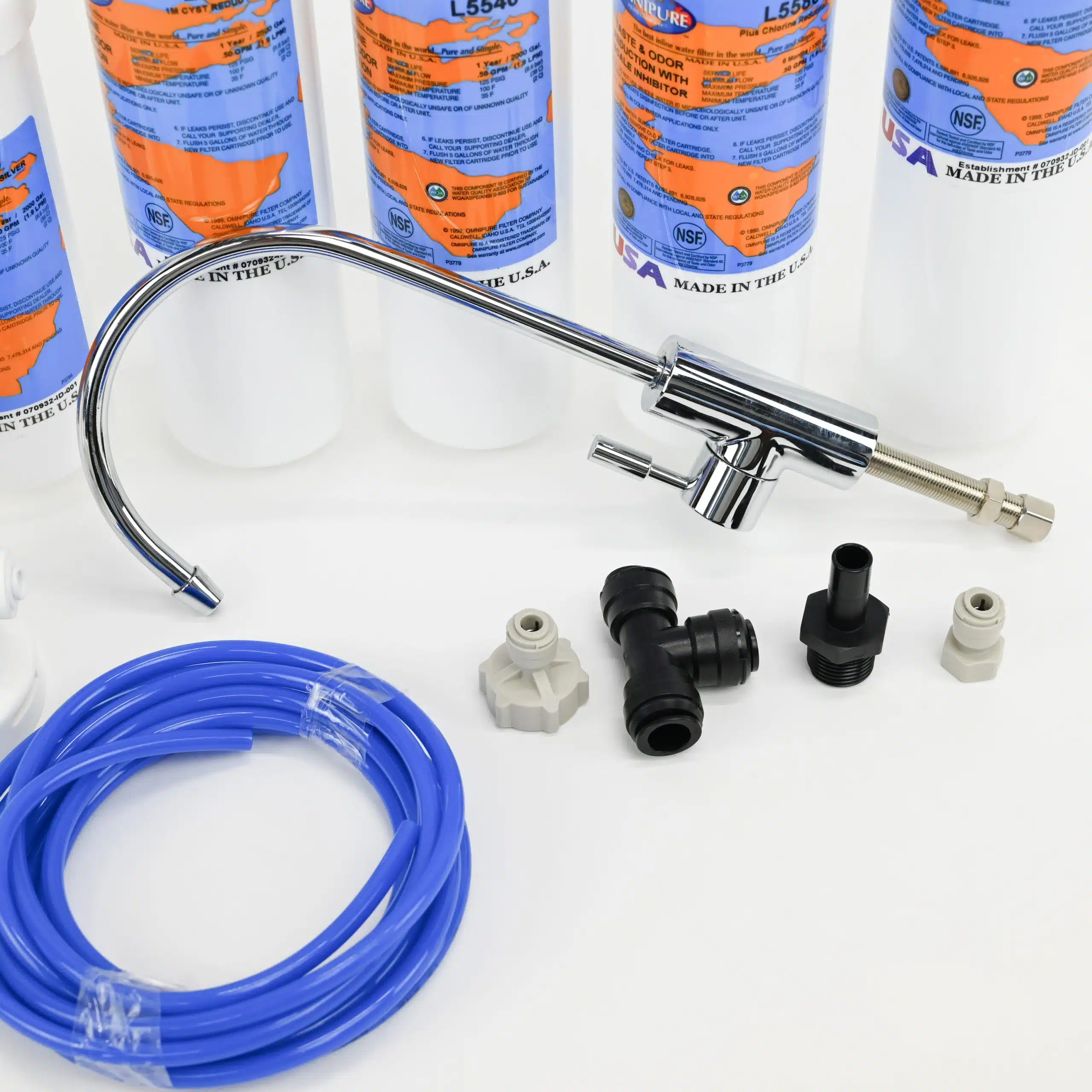 Omnipure L Series Caravan and RV Under Sink Water Filter Kit Parts and Tap