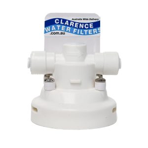 Omnipure L Series Water Filter Head with quarter inch tube fittings