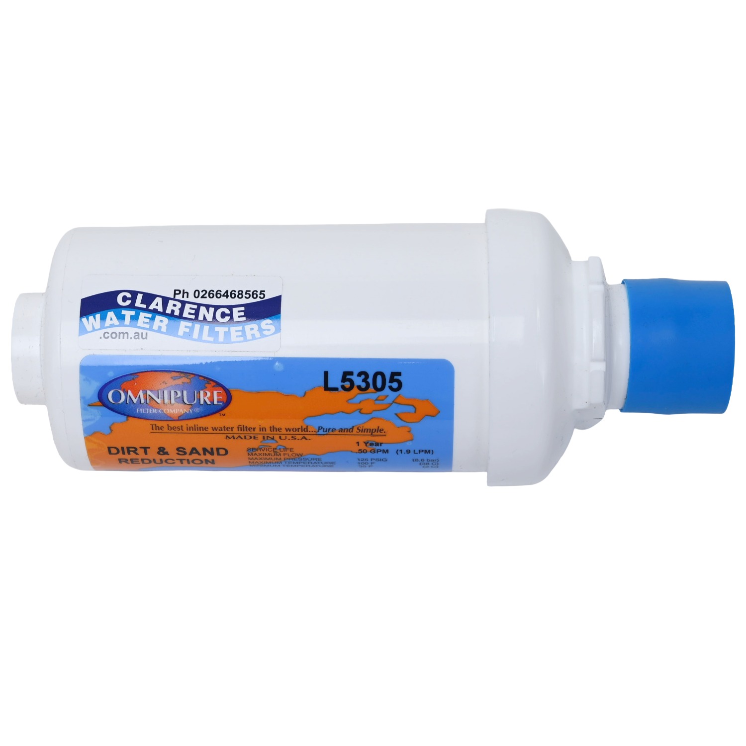 Omnipure L5305 USA Made Sediment Water Filter Rated at 5 microns suitable for L series heads