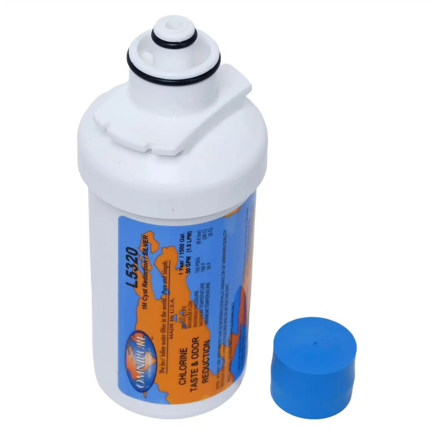 Omnipure L5320 1 micron Taste and Odour extra fine Quick connect RV Pure RV 878 replacement water filter