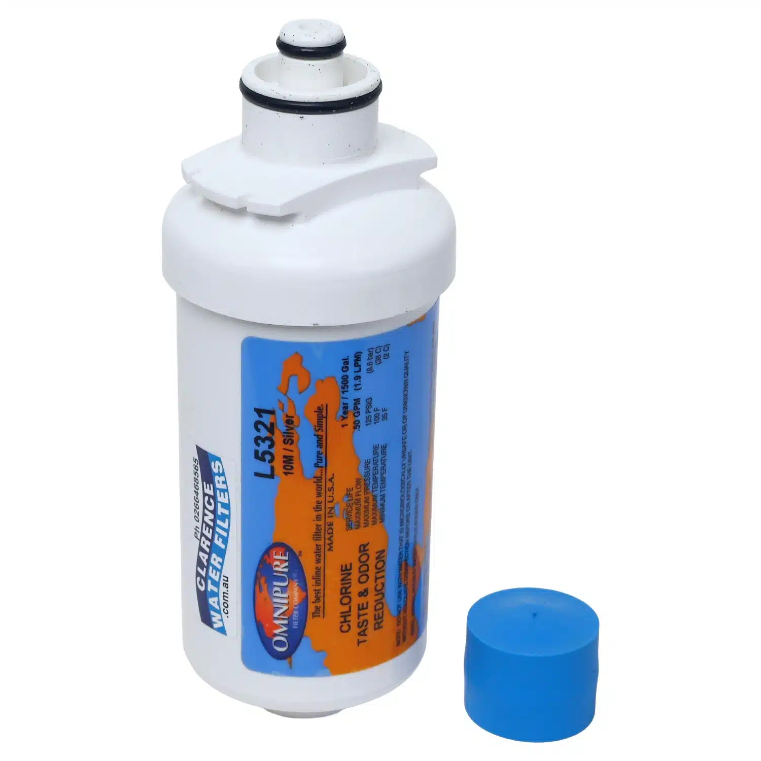 Omnipure L5321 10 Micron Silver Carbon Filter For Sediment and Chemical Reduction