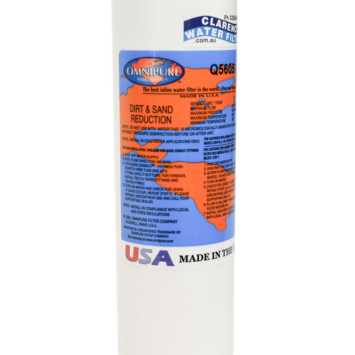 Omnipure Q5605 5 Micron Sediment Reduction Water Filter USA Made