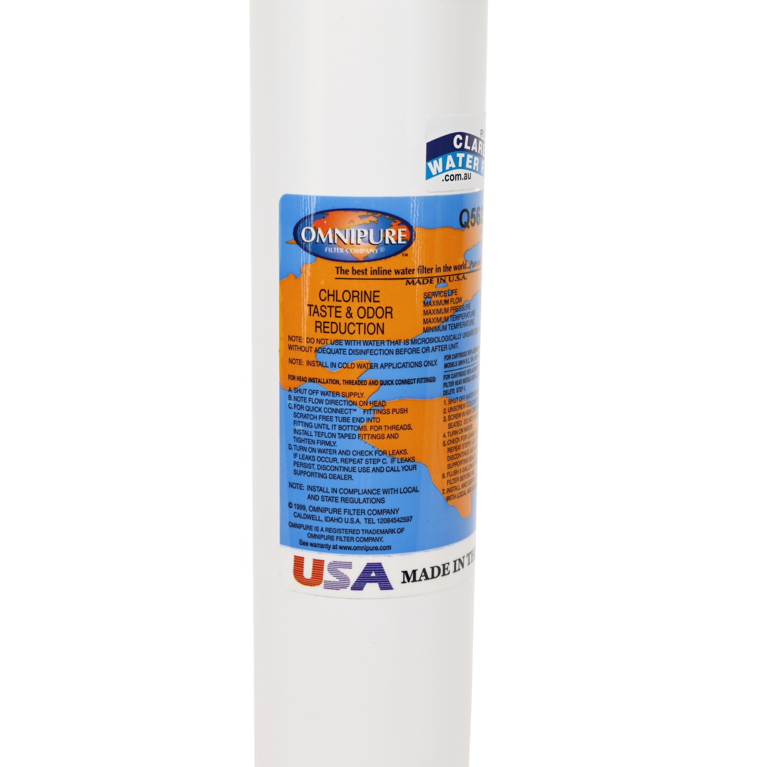 Omnipure Q5629 Catayltic Carbon screw-in replacement water filter for chloramine reduction