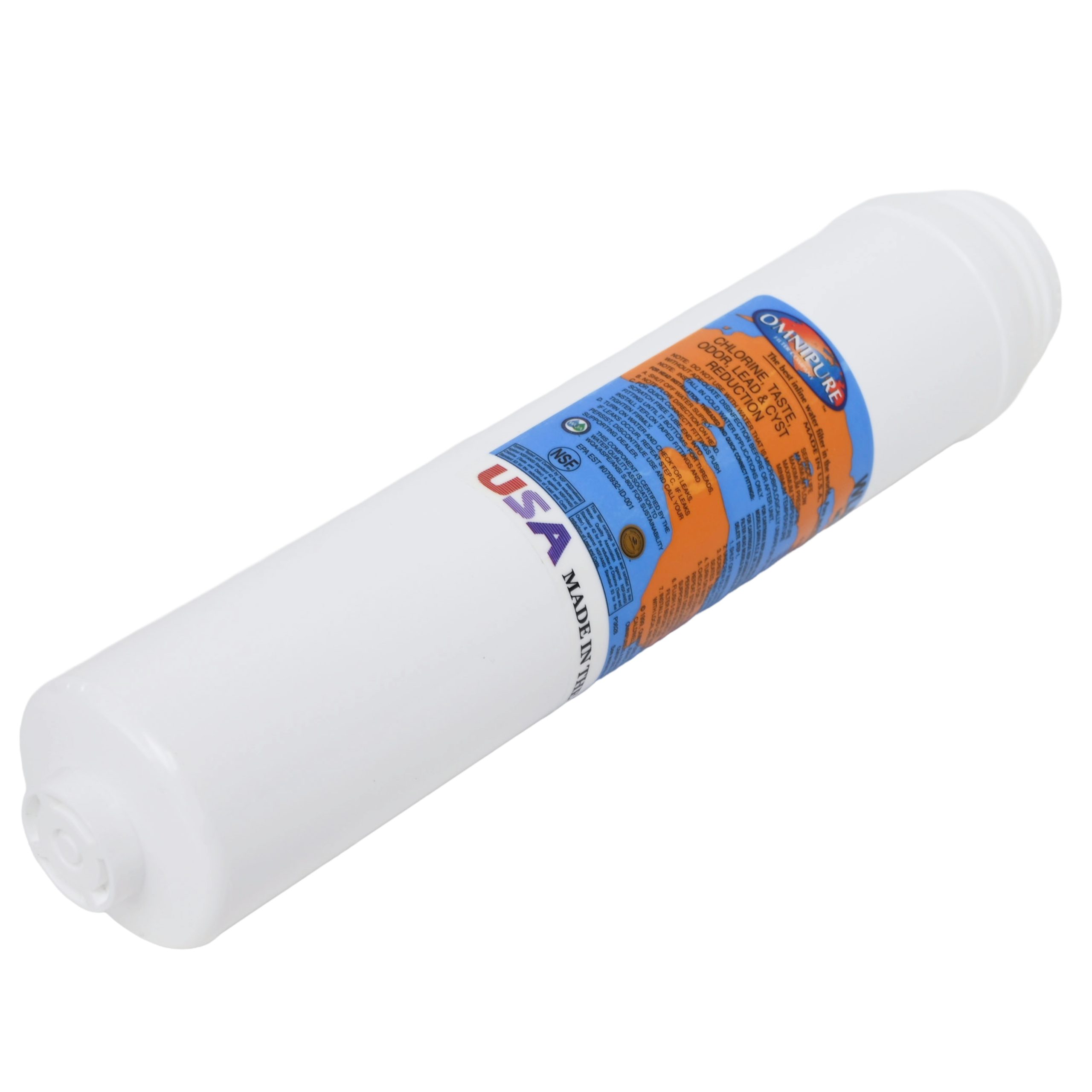 Omnipure WL5615 1 Micron Carbon filter for Chemical and Lead Reduction Reverse Left Thread