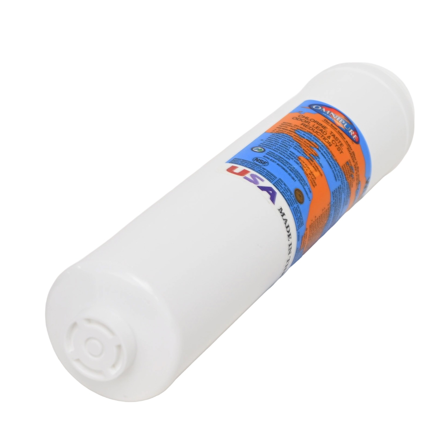 Omnipure WL5615 1 Micron Carbon filter for Chemical and Lead Reduction Reverse Left Thread