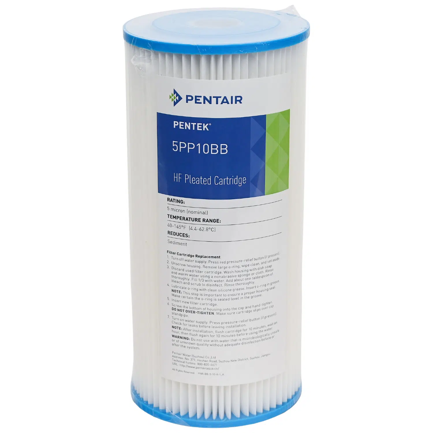 1045PW Pleated Washable Sediment Filter for 10" x 4.5" Filter Housings - Image 4