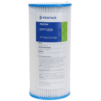 Pentair 1045PW 5 micron pleated washable sediment filter for 10 x 4.5 inch Big Blue housings - front shot