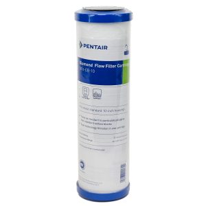 Pentair DFX-CB-10 Diamond Flow Water Filter Cartridge 10 inches by 2 point 5 inches with sediment wrap and inner carbon core rated at 10 microns