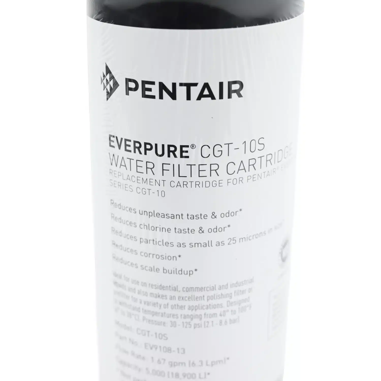 Pentair Everpure CGT-10S (EV9108-13) 10 inch x 2 point 5 inch Carbon Water Filter with Scale Protection