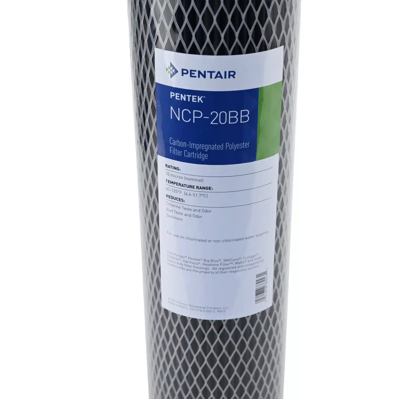 Pentair-NCP20BB-20-inch-by-4-point-5-inch-10-micron-carbon-coated-pleated-water-filter
