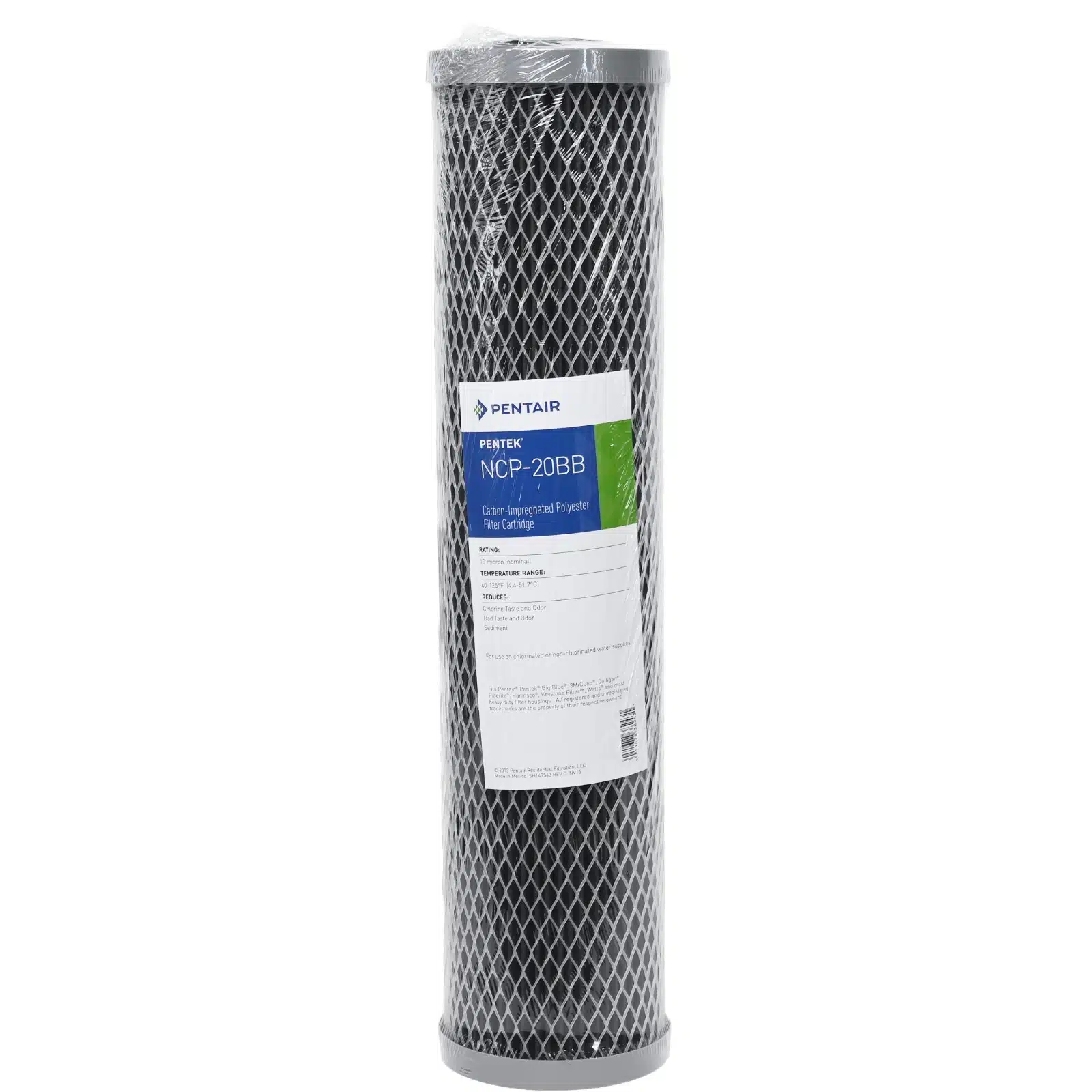 Pentair-NCP20BB-20-inch-by-4-point-5-inch-10-micron-carbon-coated-pleated-water-filter