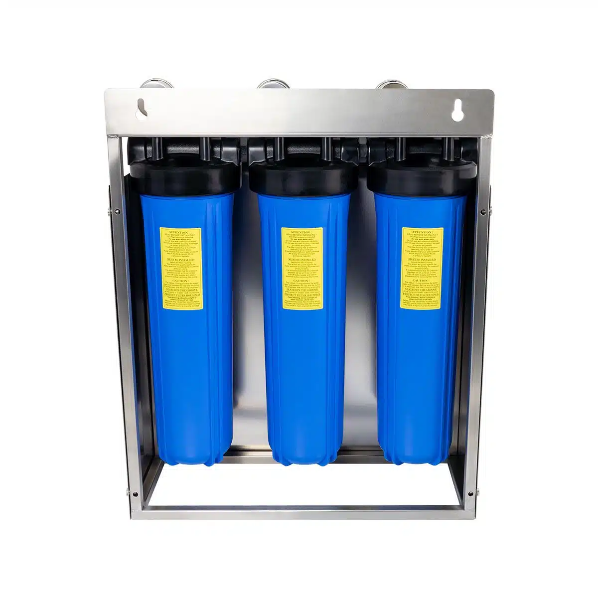 HPF-3 Triple Whole House Water Filtration System In Stainless Steel Enclosure - Image 2