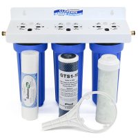 Portable Triple Stage Water Softener & Purifier Water Filter System with Seidment filter carbon filter and polyphosphate for scale reduction