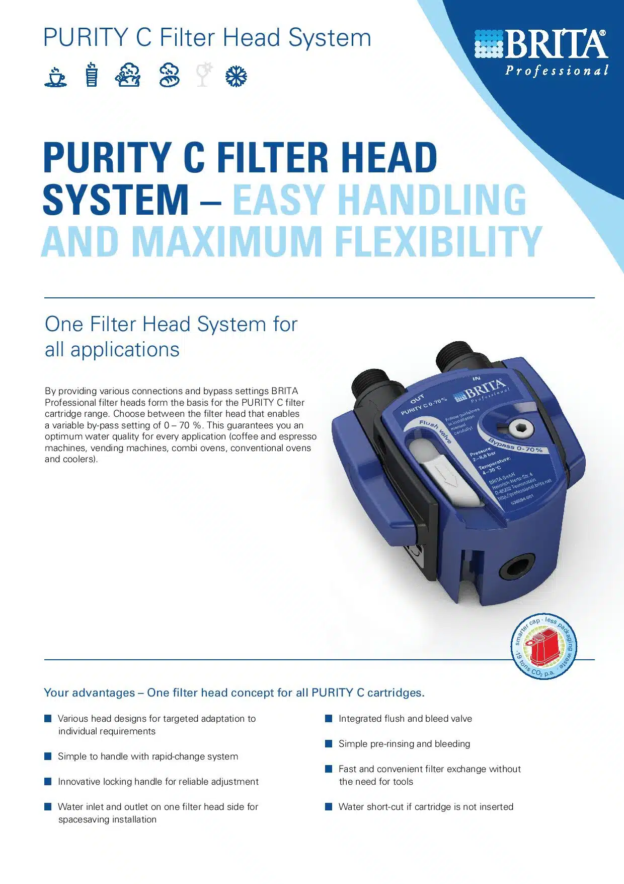 Brita Purity C Filter Head & Water Connect Kit with PLV - Image 2