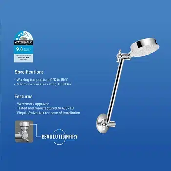 SH02SW shower head and arm