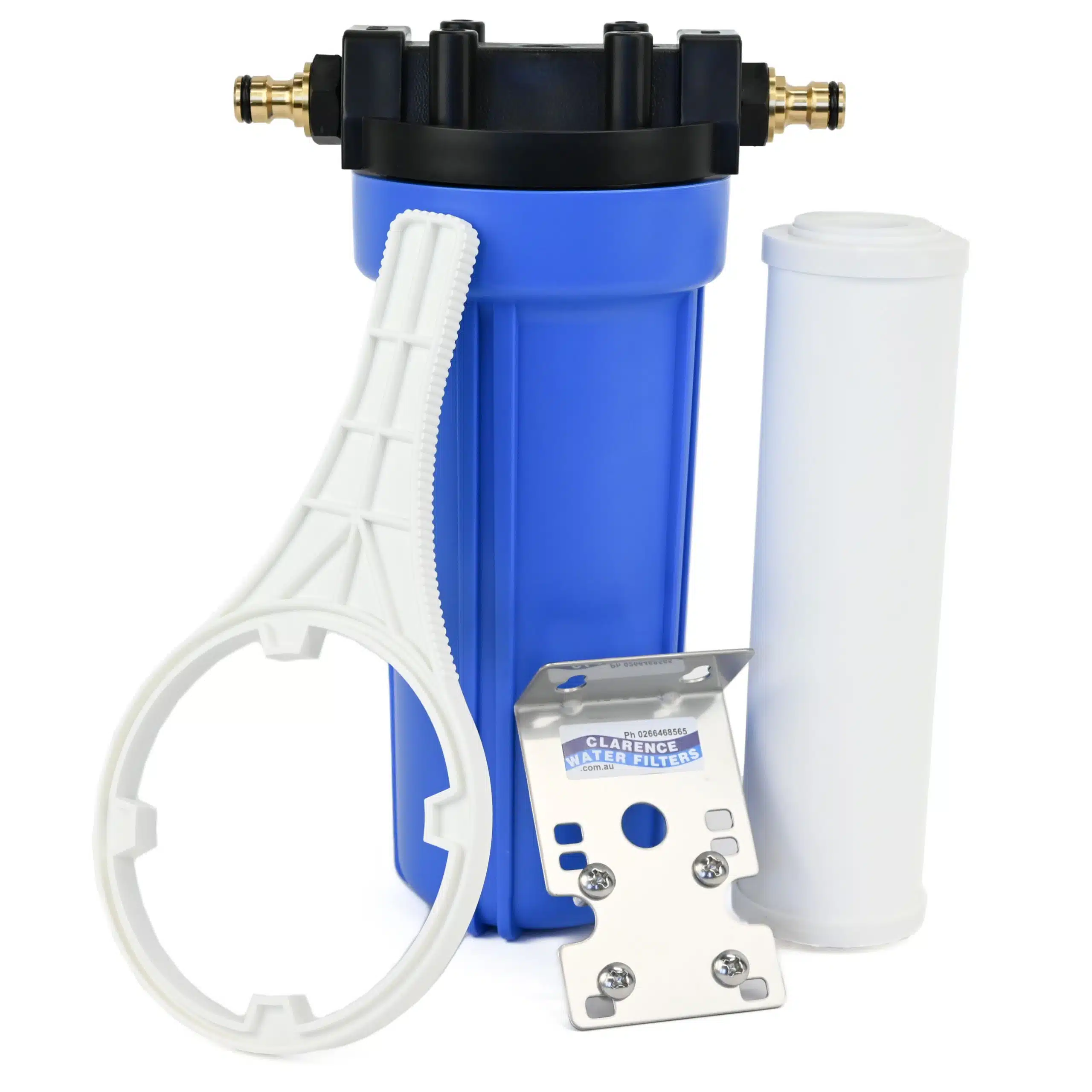 Single 10 inch Water Filter System For Sediment reduction Caravans and RVs with ultra fine ceramic filter for bacteria reduction