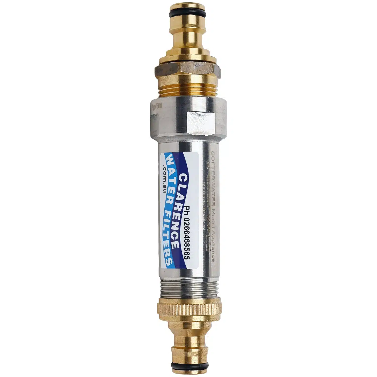 Softerwater Caravan Hard Water Conditioner For Scale Reduction With Brass Push On Hose Fittings 1
