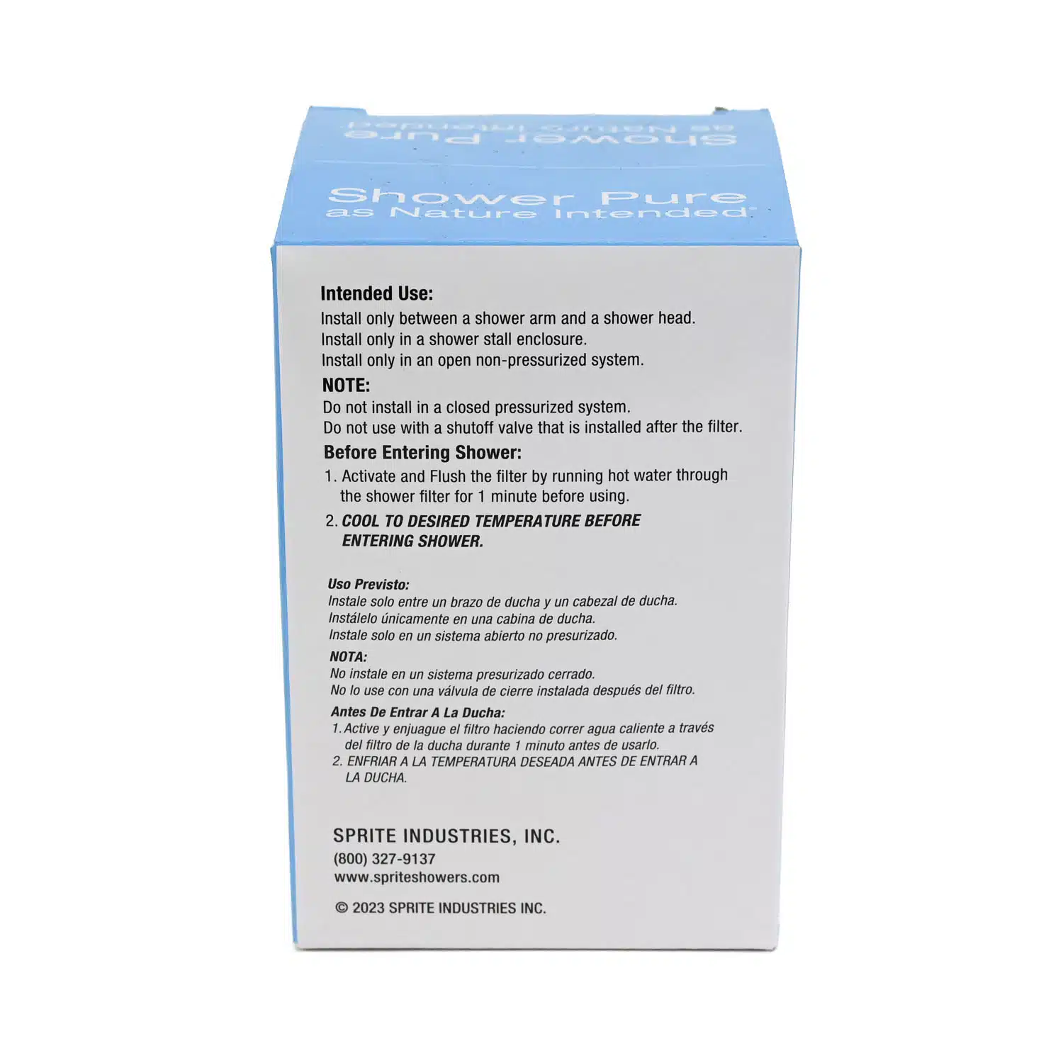 Sprite Chrome Plated Brass High Output Shower Filter with KDF and Chlorgon