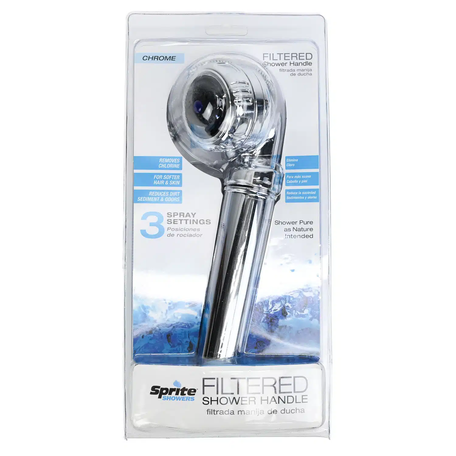 Sprite Complete Hand Held Shower Water Filter with Hose and Shower Head