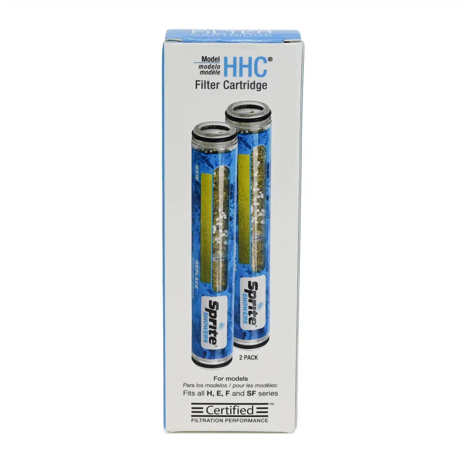 Sprite Handheld Shower Water Filter Cartridges Containing KDF and Chlorgon