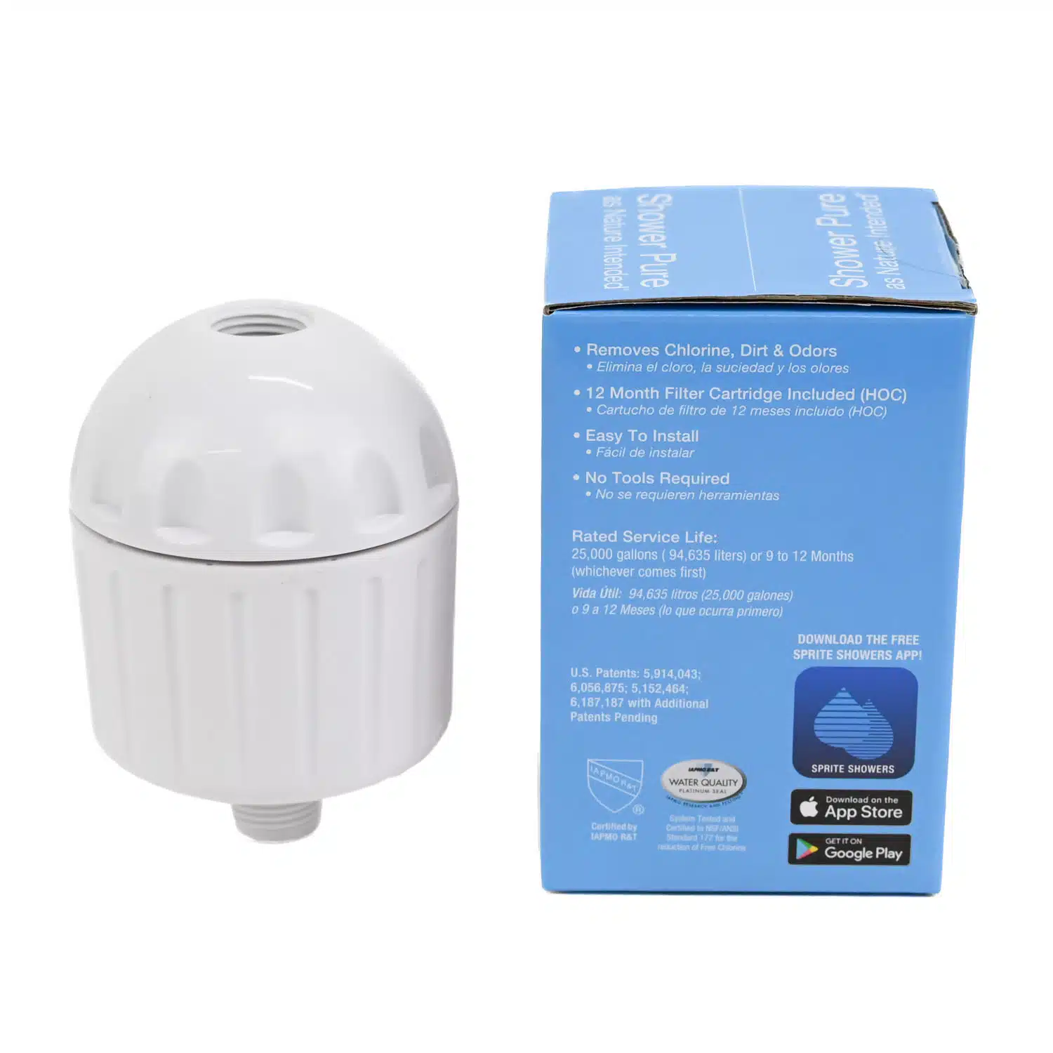 Sprite Shower Filter High Output for Chlorine Removal (Plastic Case)