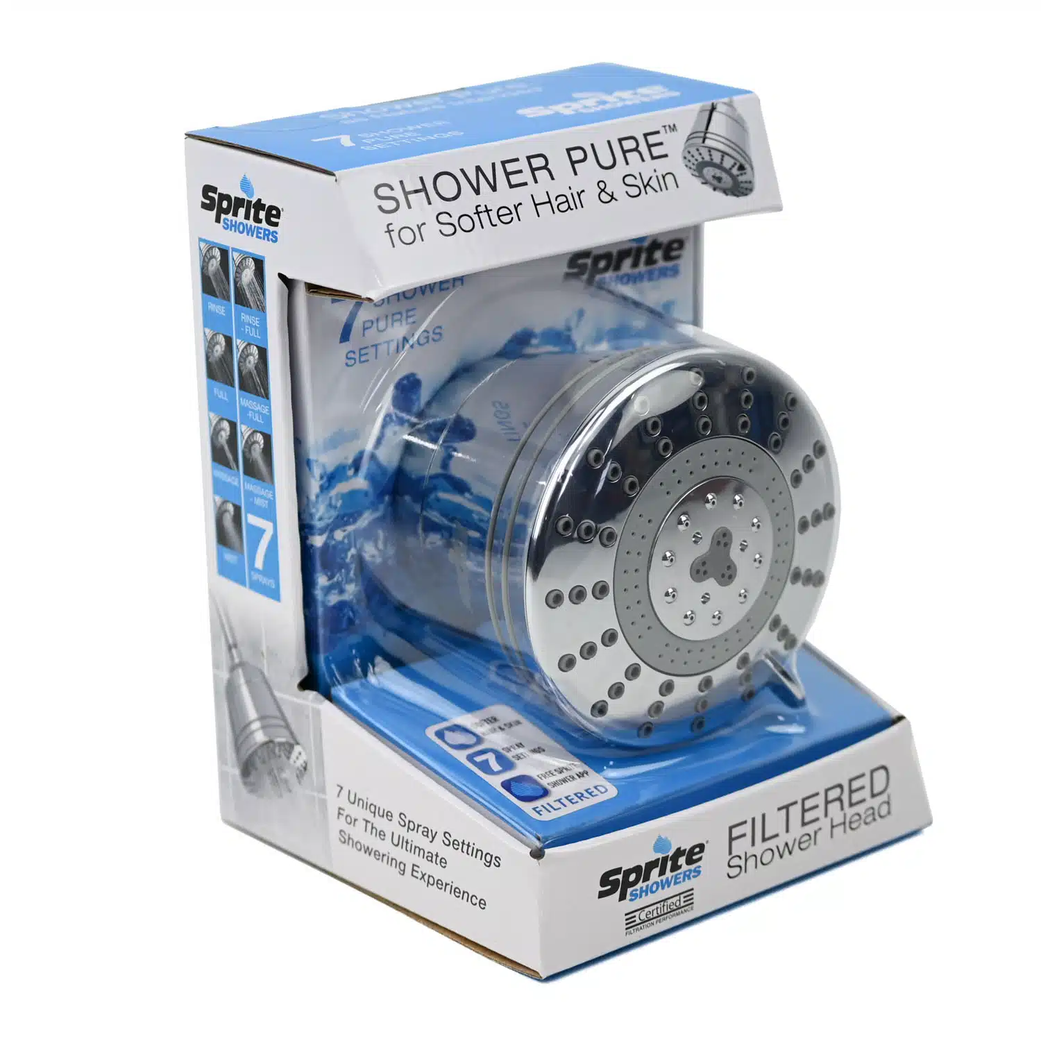 Sprite Shower Pure Filter Shower Head With 7 Spray Settings
