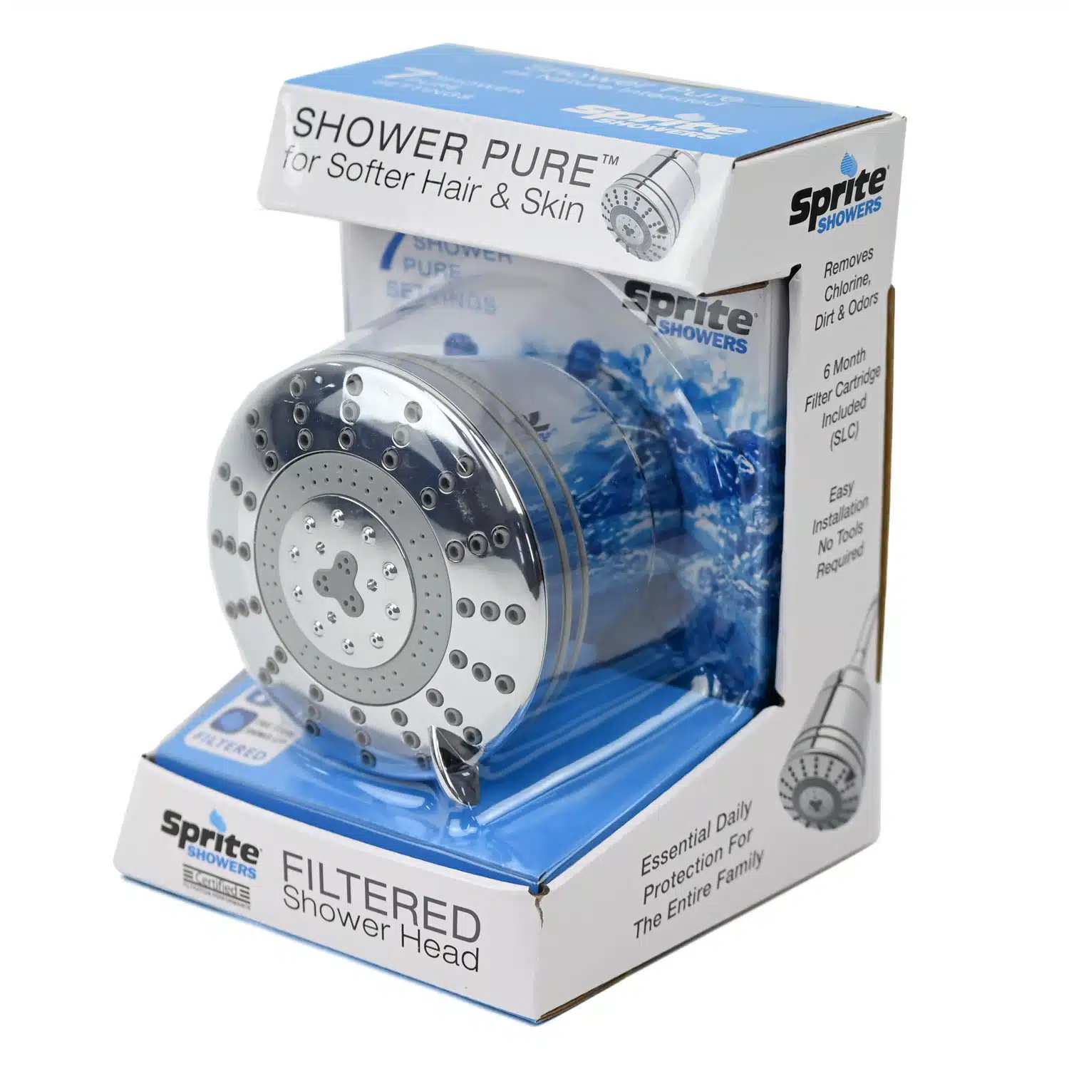 Sprite Shower Pure Filter Shower Head With 7 Spray Settings