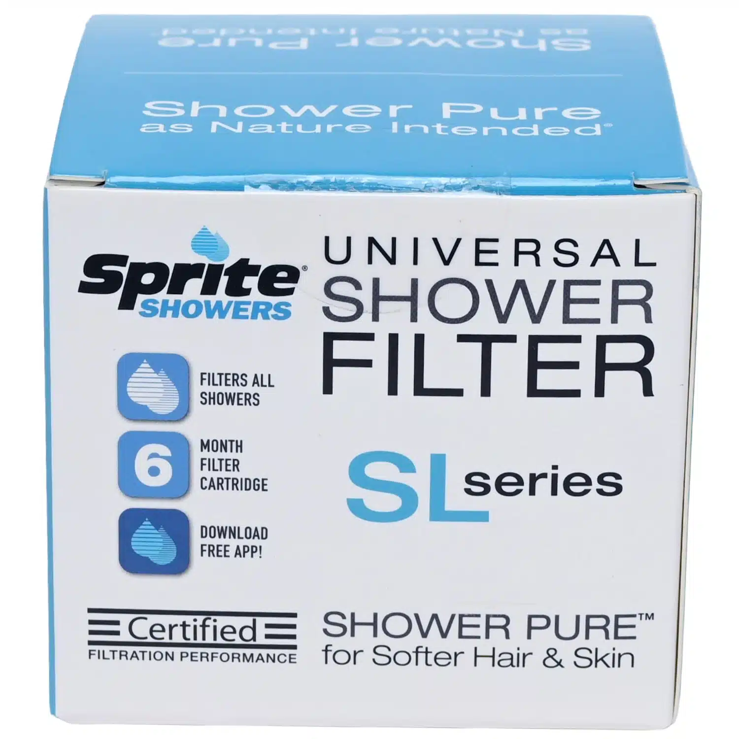 Sprite Slim Line Solid Brass Chrome Shower Filter SL Series SLB-CM