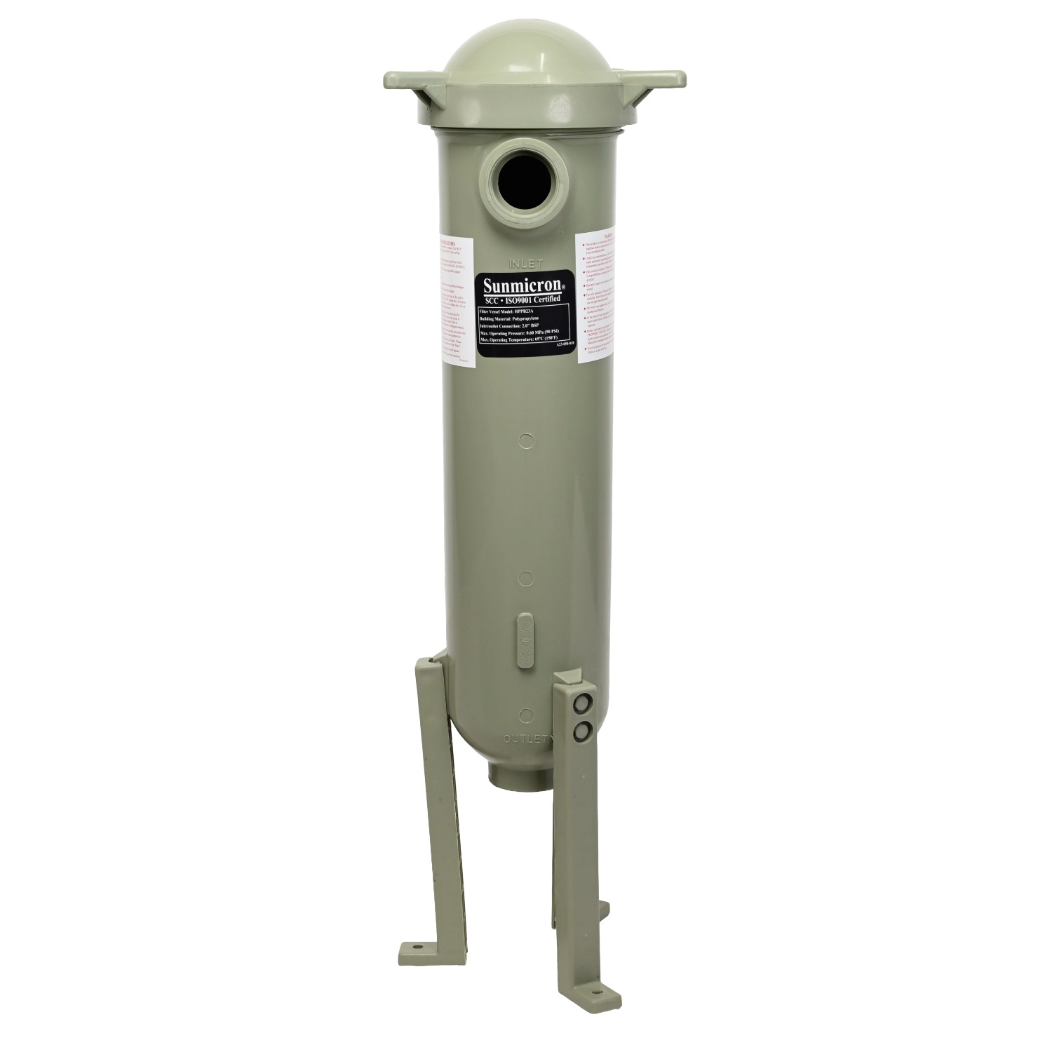 Sun Micron X100 Bag Filter Housing Head with Fittings