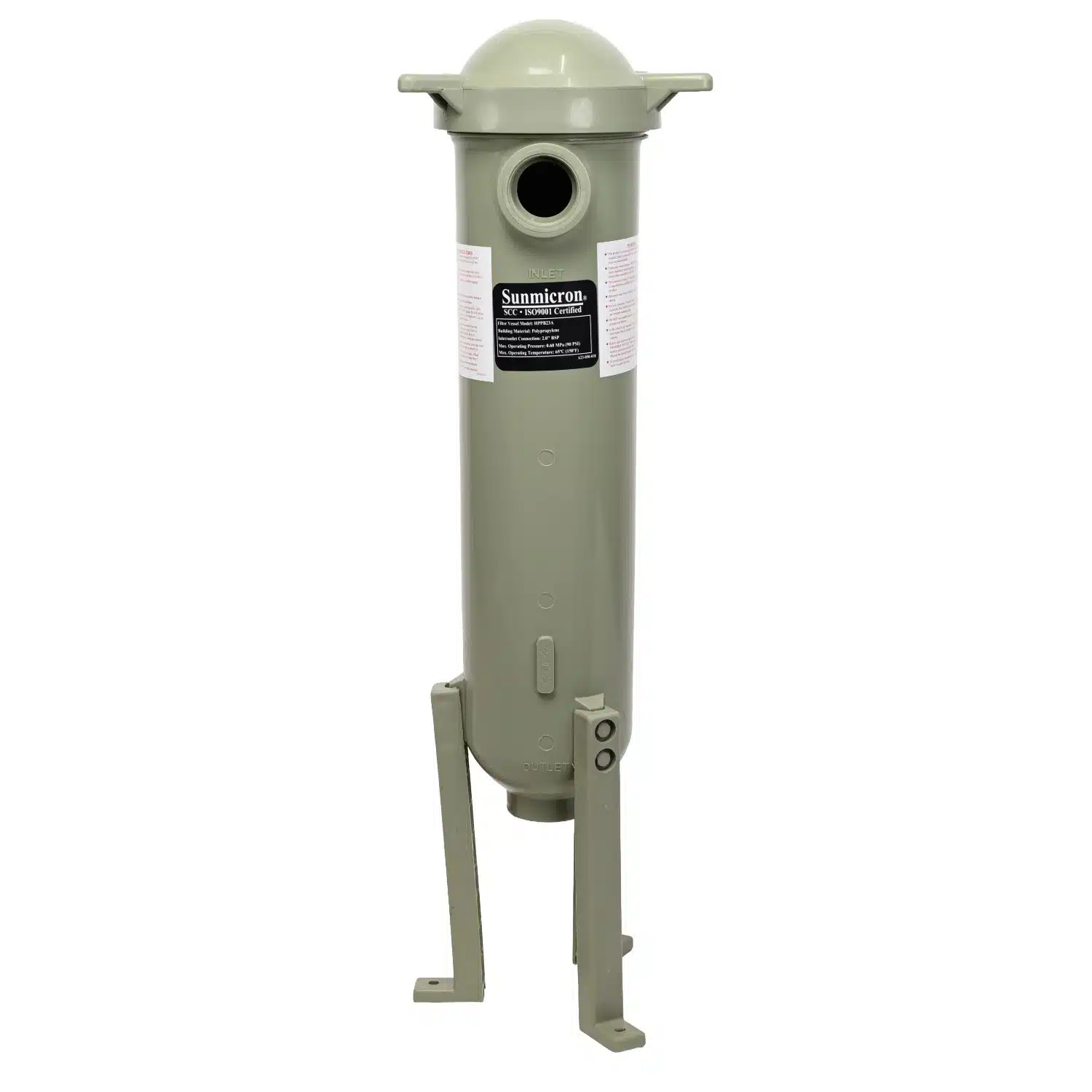 Sun Micron X100 Bag Filter Housing Head with Fittings