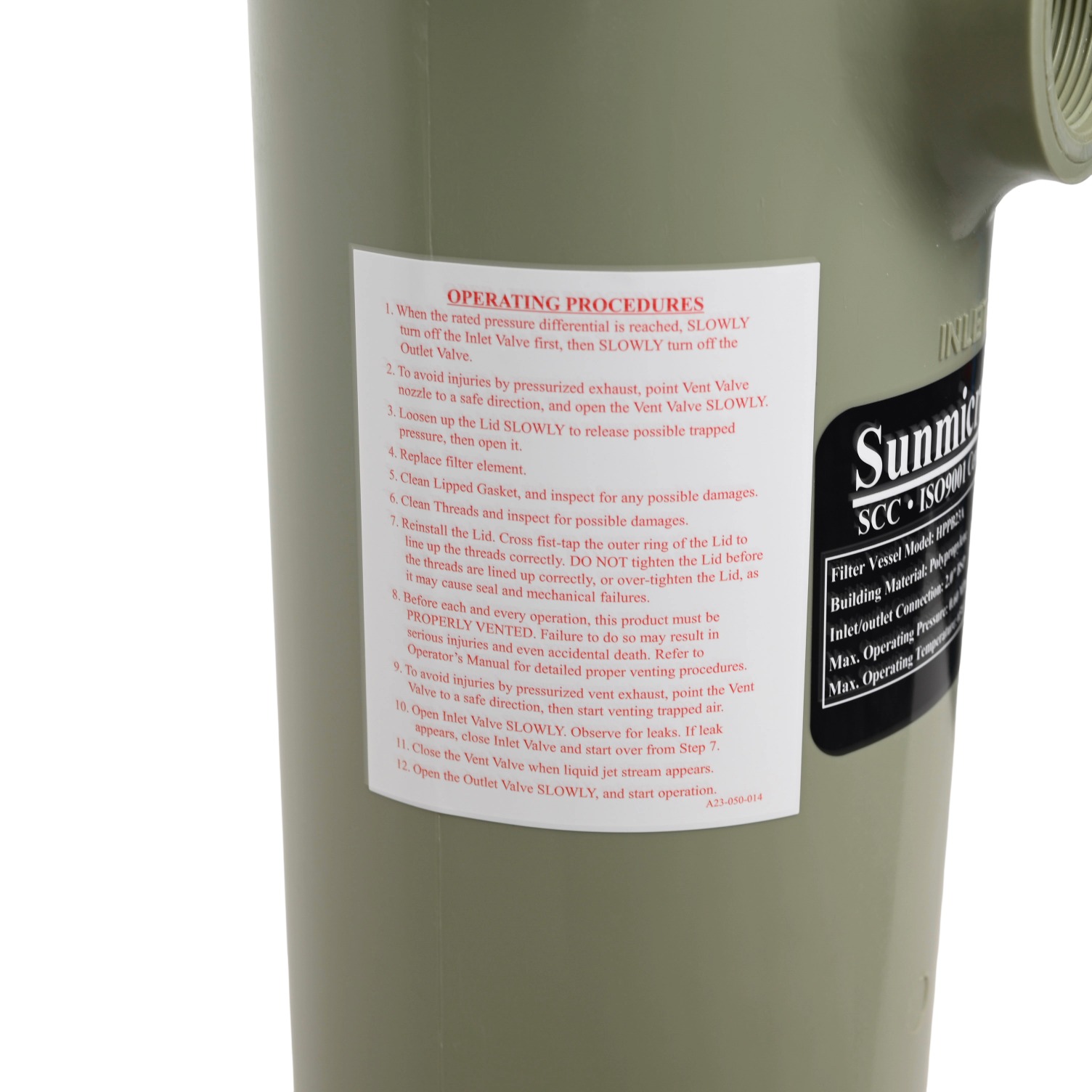 CWF-X100 Bag Filter Housing and Pall 416669B FSI X100 - Image 10