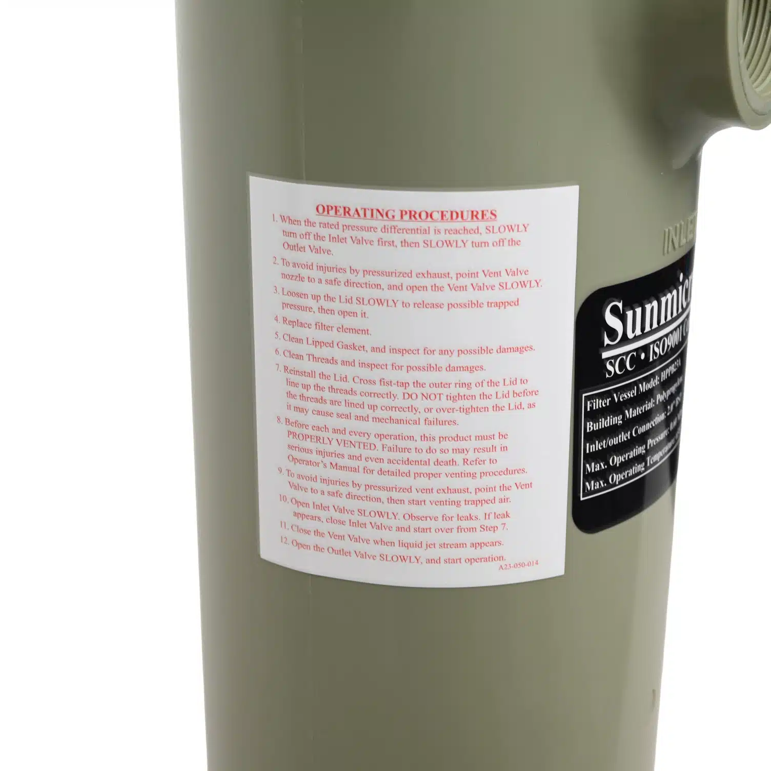 CWF-X100 Bag Filter Housing and Pall 416669B FSI X100 - Image 10