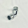 Chromed Brass 45 Degree Angle Elbow that has Swivel Lock Nut.