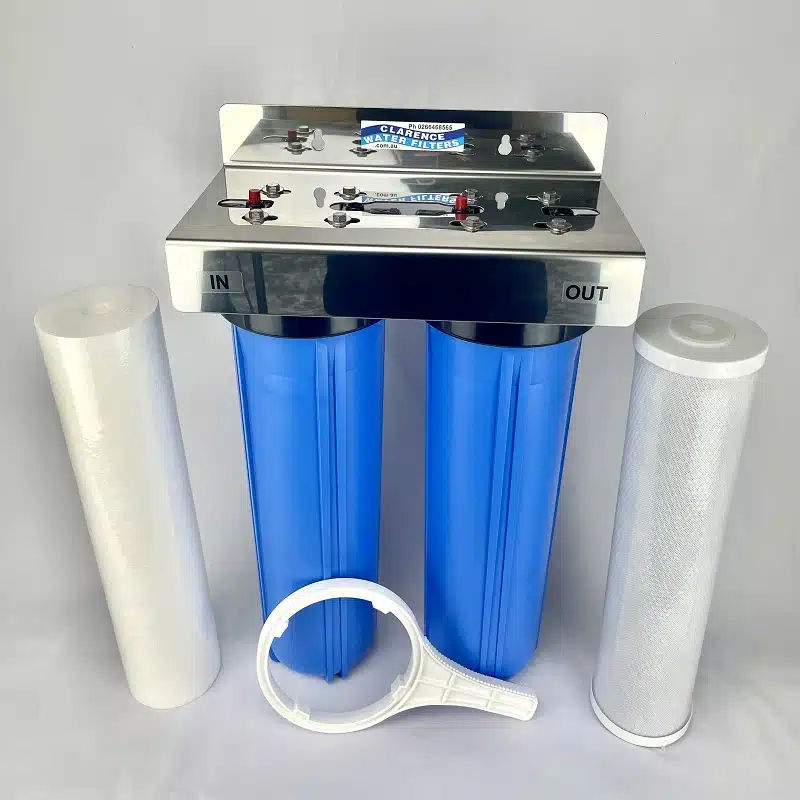 Chlorine Town Water Supply Large Twin Whole of House Water Filter System With Disposable Filters - Image 3