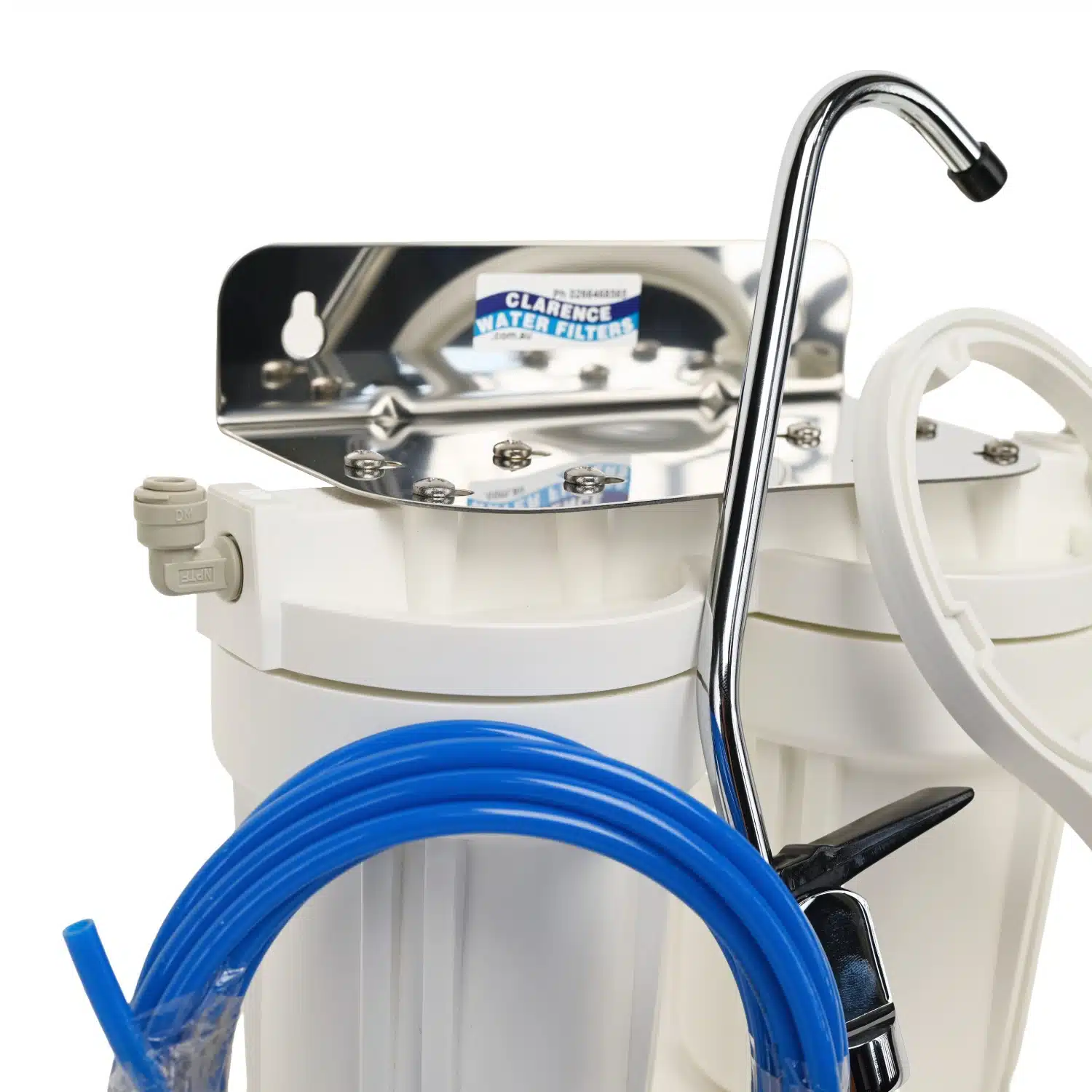 Twin 5 inch by 2 point 5 inch water filter system for caravans boats 4wds and RVs