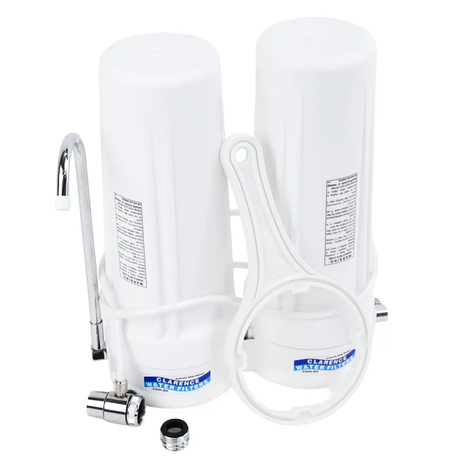 Twin Bench Top Water Filter System with 10 inch Filters