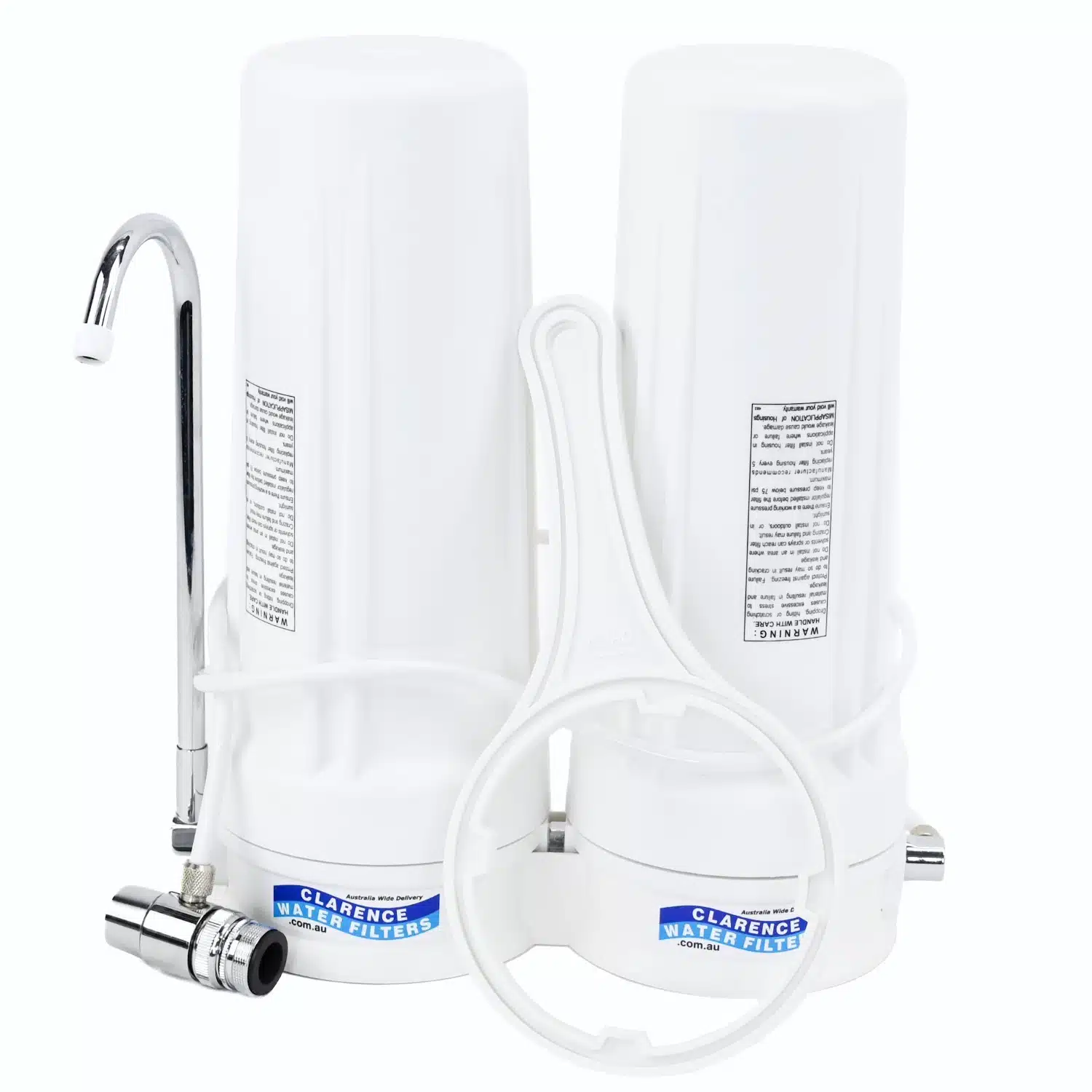Twin Bench Top Water Filter System with 10 inch Filters