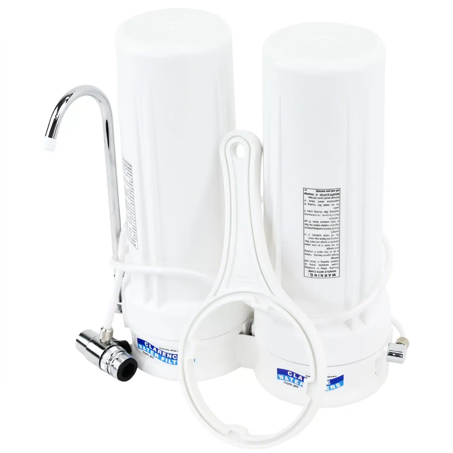 Twin Bench Top Water Filter System with 10 inch Filters