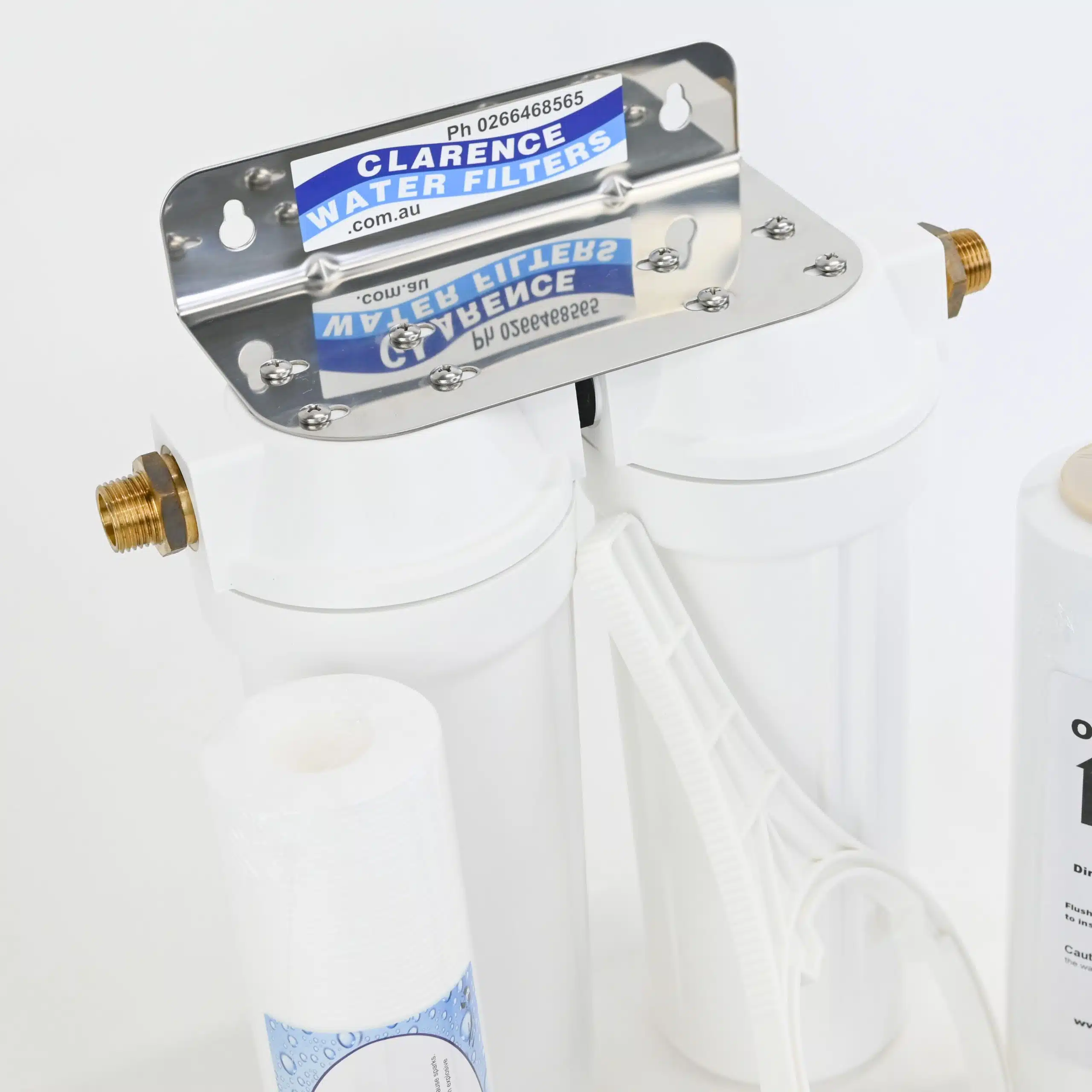 Twin High Flow Scale-Reducing Food Service Water Filter Kit with Sediment filter and Carbon Polyphosphate Filter for scale reduction