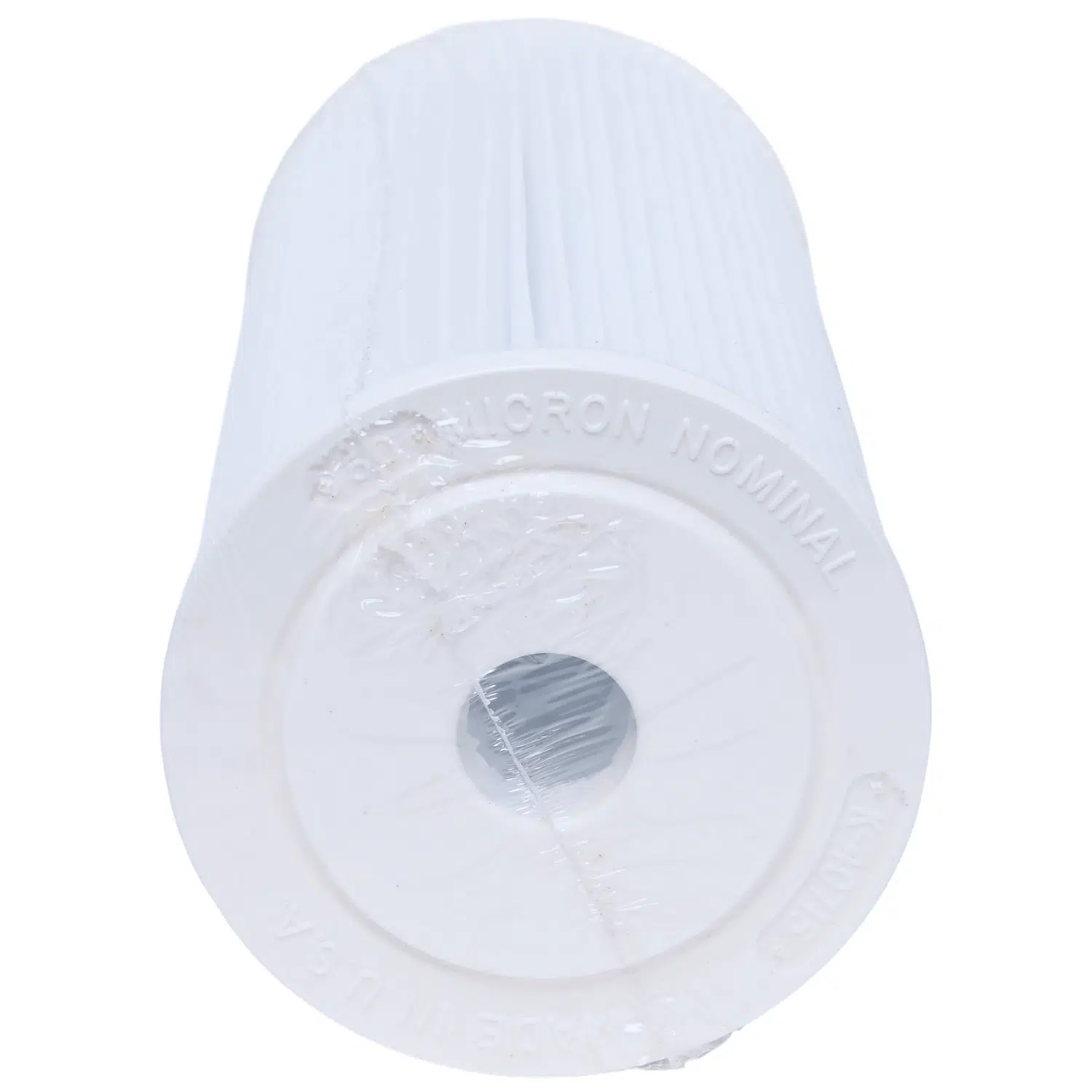 Unicel K-40715 10 Inch By 4 Point 5 Inch Pleated Washable Sediment Filter Usa Made 1045pw50-unicel 50 Micron Nominal Closeup of End cap