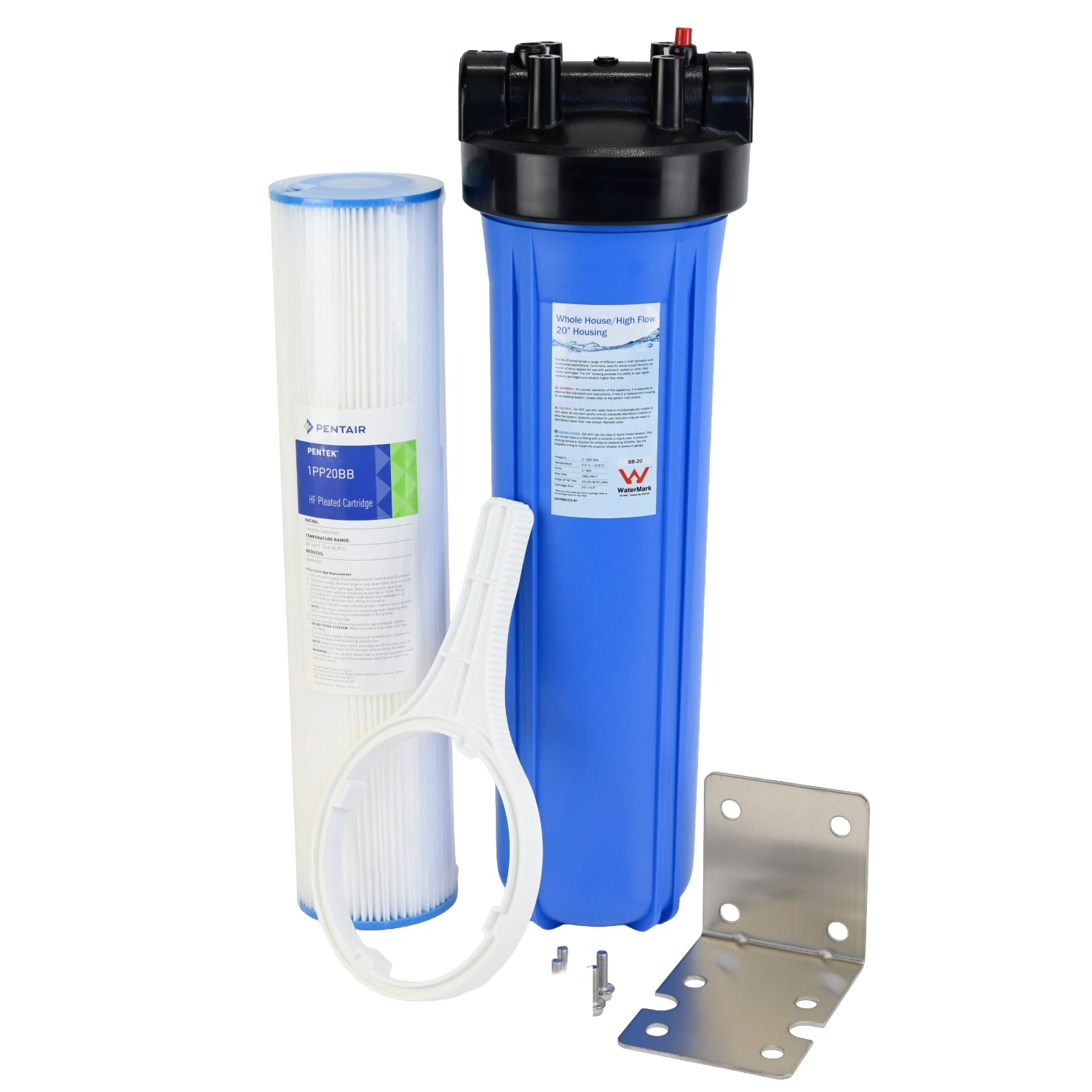 Whole of House Sediment Water Filter Rural or Town 20 inch by 4 point 5