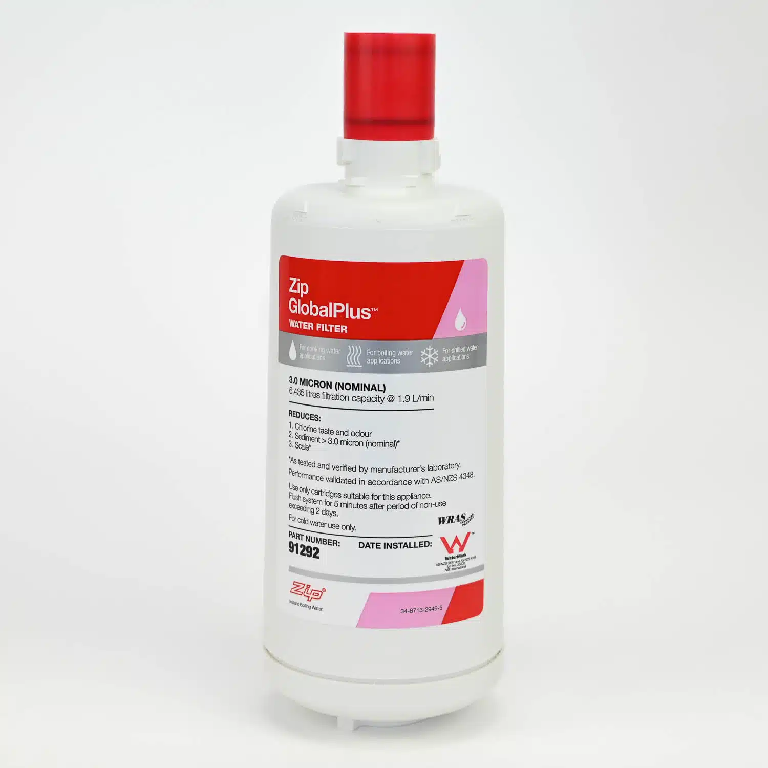 ZIP 91292 Genuine GlobalPlus Water Filter